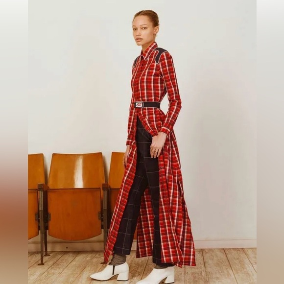 Stella Jean Western Style Plaid Dress IT 40